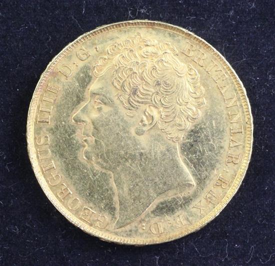 A George IV gold two pounds, 1823,